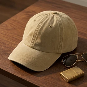 Casquette vintage décontractée en Moutarde personnalisable