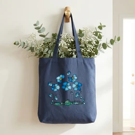 Tote bag épais recyclé Stanley/Stella en Bleu pétrole personnalisable