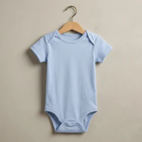 Body bébé manches courtes bio Stanley/Stella en Bleu ciel personnalisable