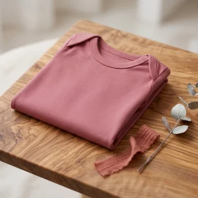 Body Bébé bio manches longues en Rouge personnalisable