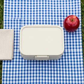 Boîte à goûter en Écru personnalisable