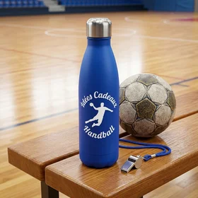 Gourde isotherme panoramique mate 500 ml en Bleu cobalt personnalisable