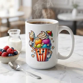 Grande tasse magique avec motif Glace Comic