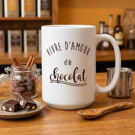 Grande tasse 440 ml en Blanc personnalisable
