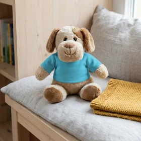 Chien en peluche Helge MiniFeet® en Turquoise personnalisable