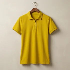 Polo Organic JAKO Femme en Moutarde personnalisable
