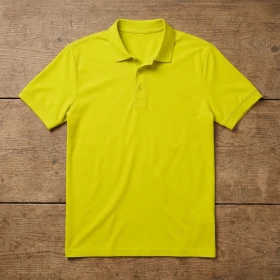 Polo Organic JAKO Homme en Moutarde personnalisable