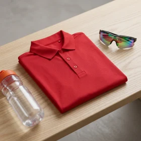Polo Core Unify CRAFT en Rouge carmin personnalisable