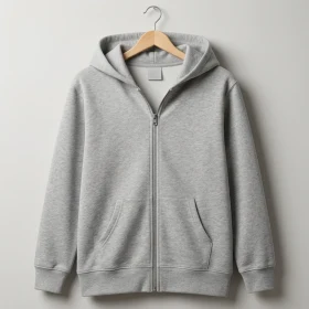Veste à capuche ado bio Stanley/Stella en Gris chiné personnalisable
