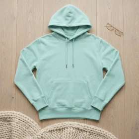 Sweat à capuche Premium bio Femme en Turquoise clair personnalisable