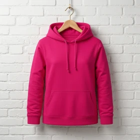 Sweat à capuche Femme en Rose fuchsia personnalisable