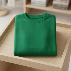 Sweat homme vert émeraude plié