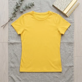 T-shirt Premium bio Femme en Jaune personnalisable