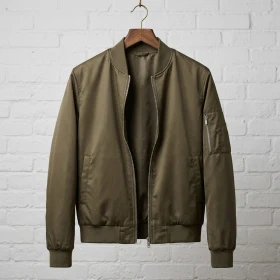 Blouson bomber unisexe en Taupe personnalisable