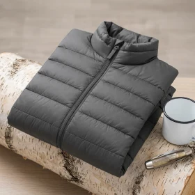 Veste matelassée légère homme Stanley/Stella en Gris foncé personnalisable