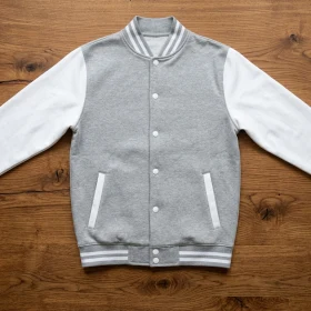 Veste Teddy en Gris chiné personnalisable