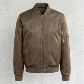 Blouson bomber unisexe en Taupe personnalisable