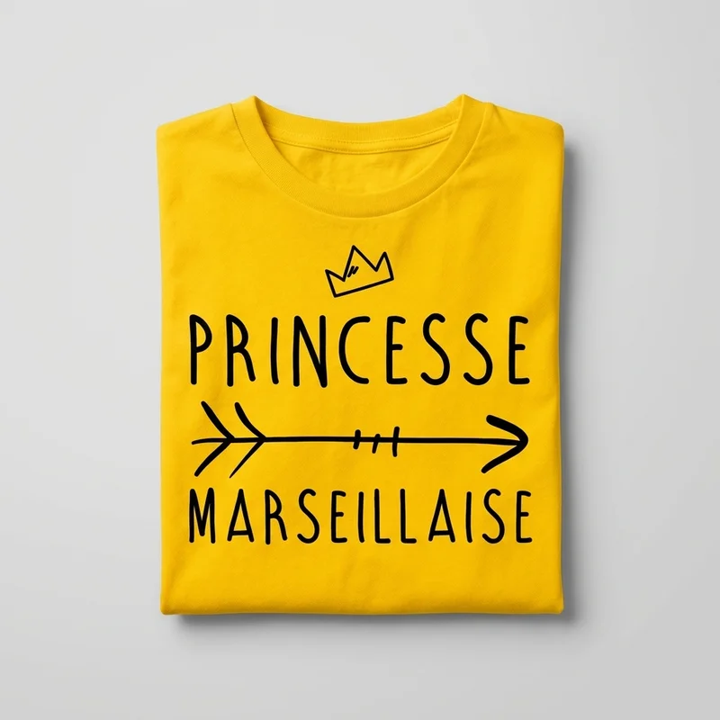 T-shirt plié Princesse Marseillaise