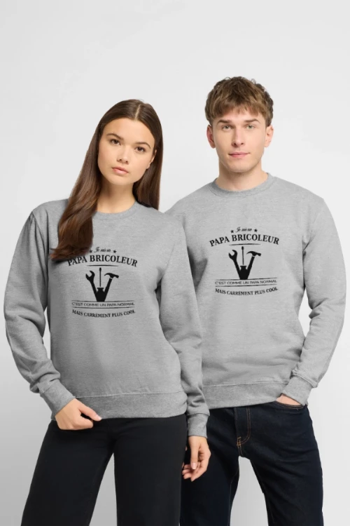 Maquette de Sweat-shirt Unisexe « Papa Bricoleur: Le Roi du Bricolage » à personnaliser
