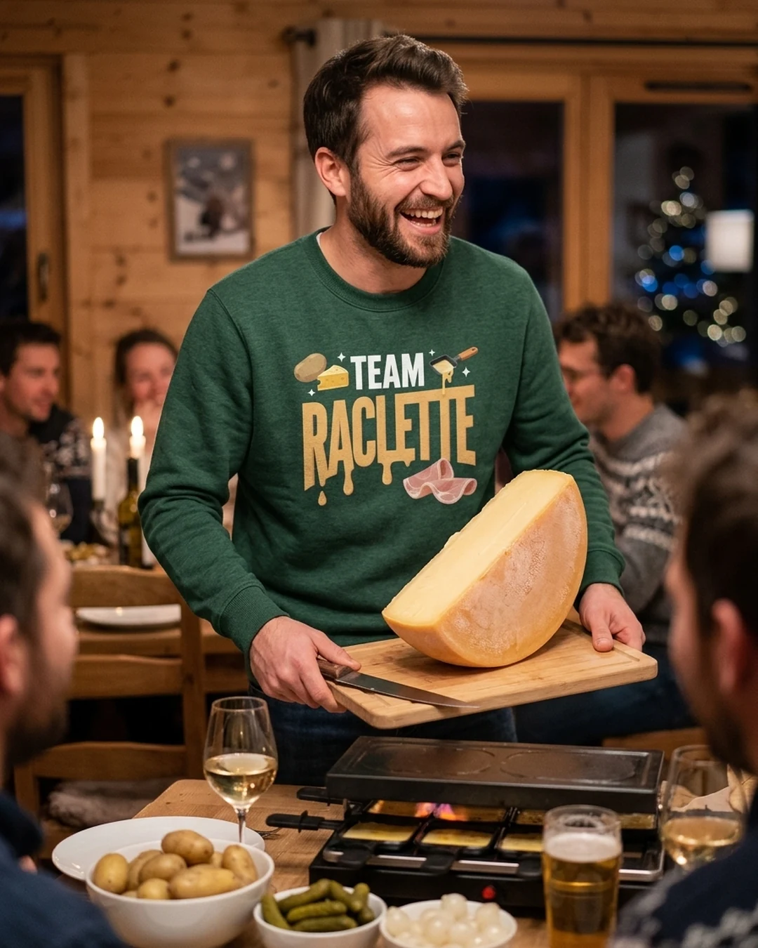 Sweat Team Raclette pour les soirées d'hiver entre amis