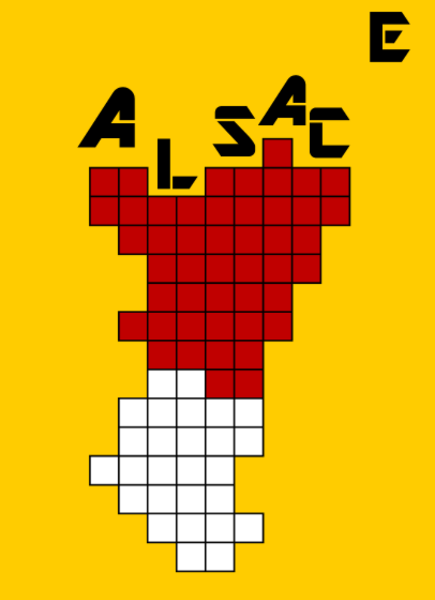 Motif Alsace Pixel Art - Humour Rétrogaming personnalisé sur vêtement