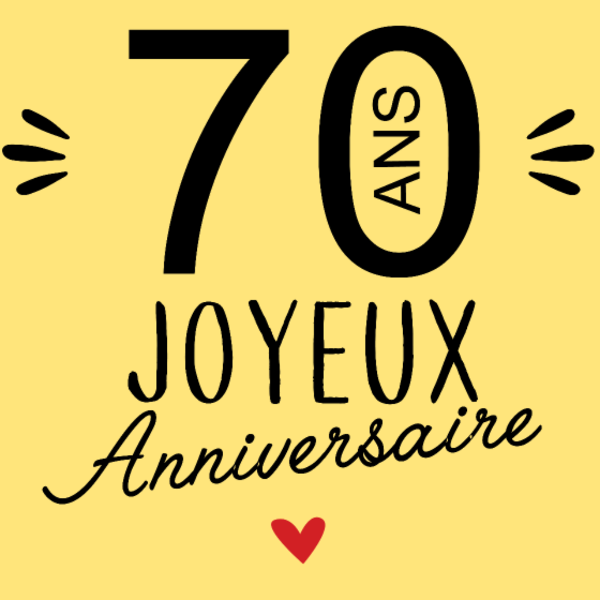 Maquette de Anniversaire 70 Ans : L'Âge d'Or Célébré à personnaliser