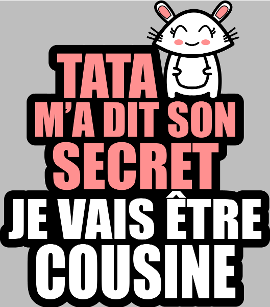 T-shirt personnalisé Tata annonce grossesse
