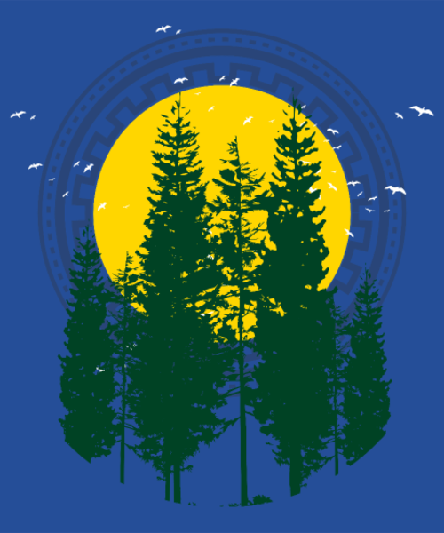 Motif Arbre du Monde Végétal personnalisé sur vêtement