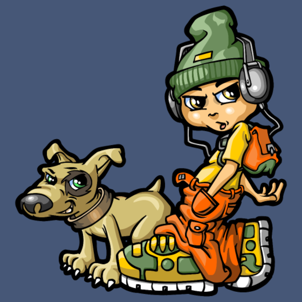 T-shirt personnalisé Boy danse chien