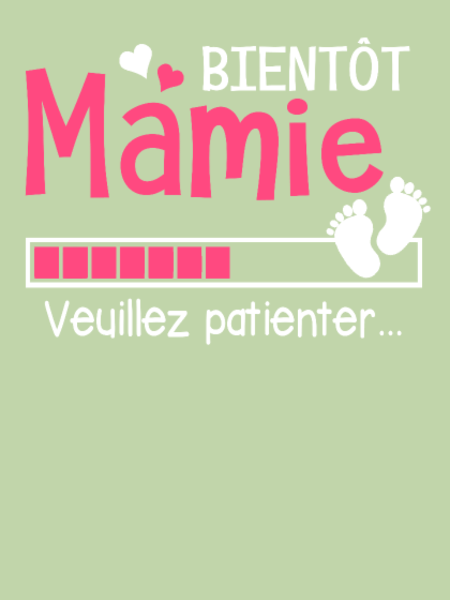 T-shirt personnalisé Bientôt grand-mère