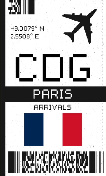 T-shirt personnalisé Aéroport CDG