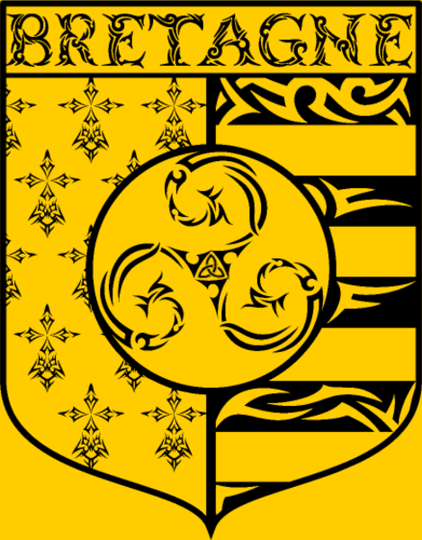Bretagne - Blason Gwenn Ha Du Triskèle Tribal