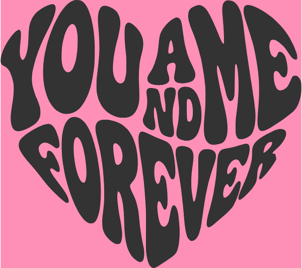 Motif Cœur Amour Infini personnalisé sur vêtement