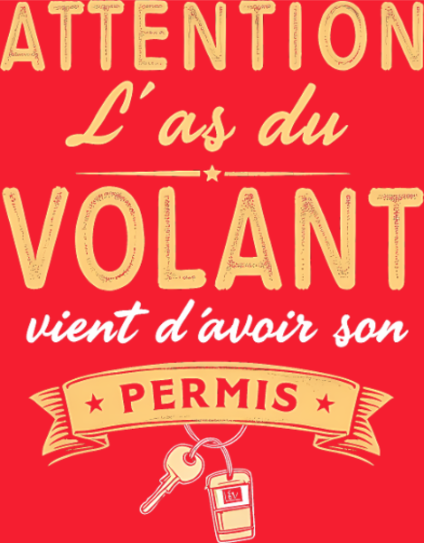 T-shirt personnalisé Nouveau permis