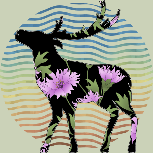 Motif Cerf Majestueux personnalisé sur vêtement