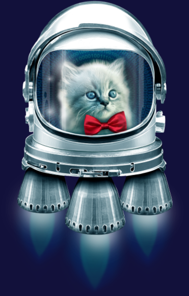 Maquette de Chat Astronaute Élégant à personnaliser