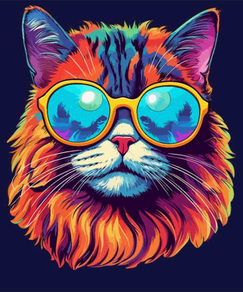 T-shirt personnalisé Psychedelique couleurs vives