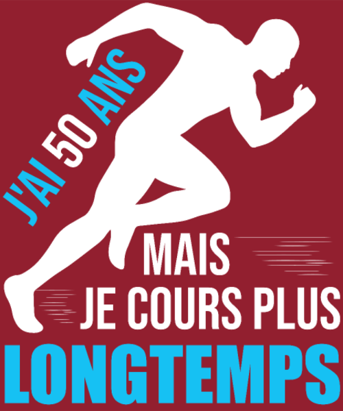 Maquette de Coureur 50 Ans - Running Papa Papi Toujours en Forme à personnaliser