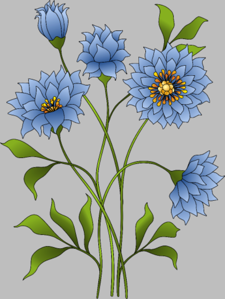 Éclat Floral Bleu