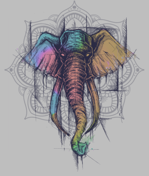 Tablier personnalisé Mandala coloré