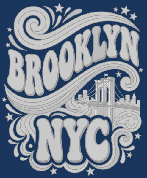 Motif Esprit Brooklyn NYC personnalisé sur vêtement