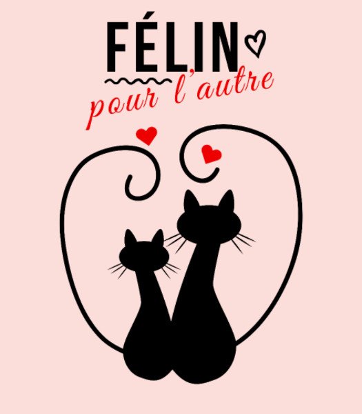 T-shirt personnalisé Amour chat