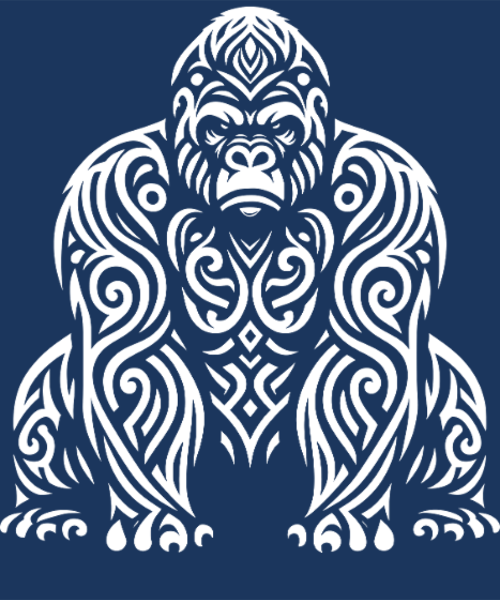 Gorille Tribal - Design Ethnique Sauvage