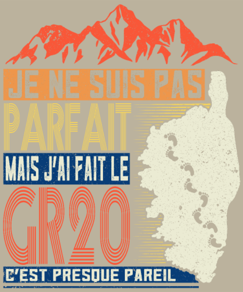T-shirt personnalisé Randonnee corse humour