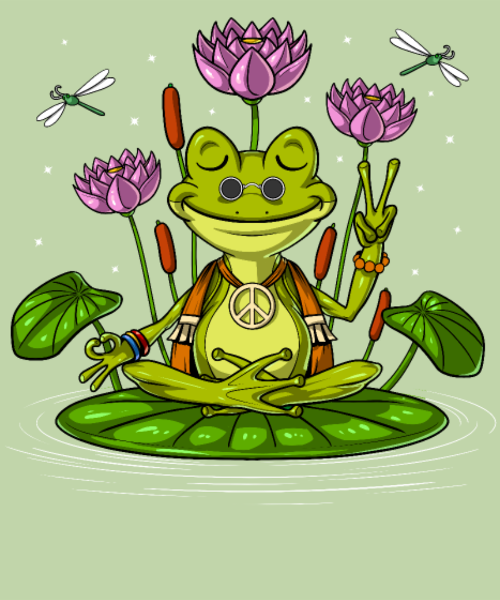 T-shirt personnalisé Grenouille zen