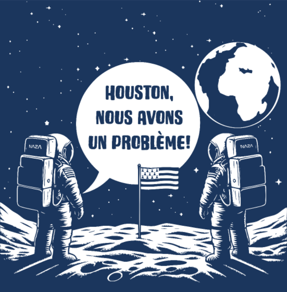 Maquette de Houston, Nous avons un Problème - Citation Spatiale à personnaliser