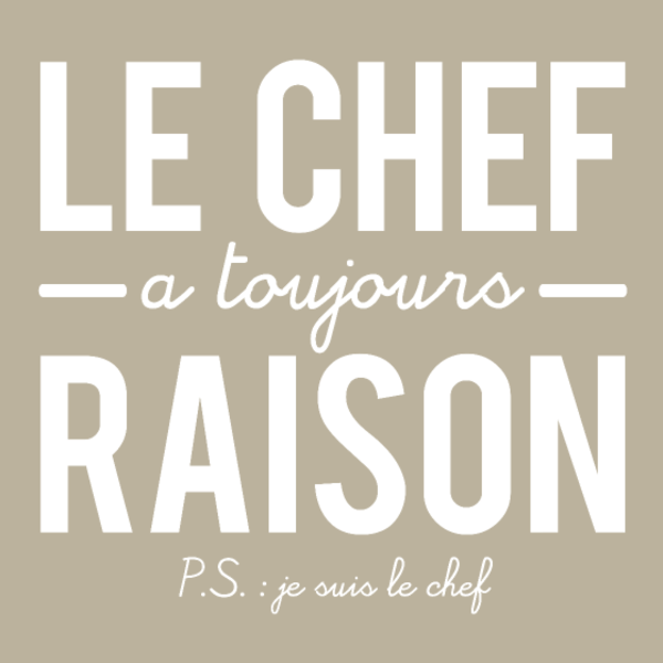 Maquette de Humour Cuisine : Le Chef a Toujours Raison! à personnaliser