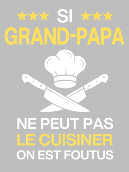 Tablier personnalisé Grand papa cuisine