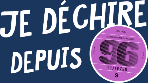 Maquette de Je déchire depuis 1996 - Anniversaire Fun & Vintage à personnaliser