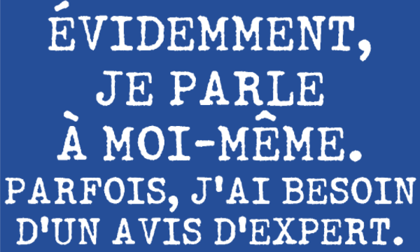 Maquette de Je Parle à Moi-même : L'Avis de l'Expert Personnel à personnaliser